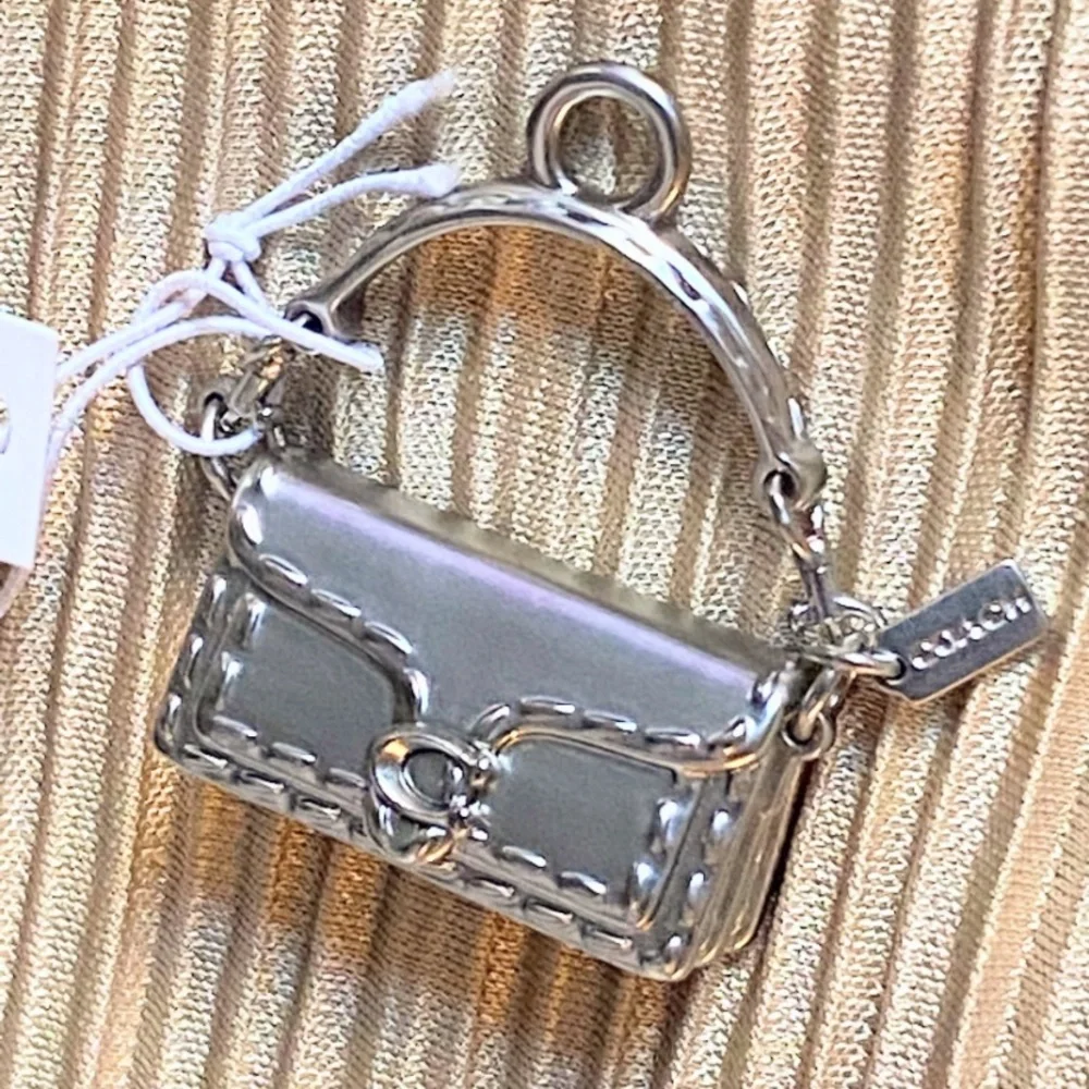Coach Miniature Tabby Bag Silver Tone Metal Charm